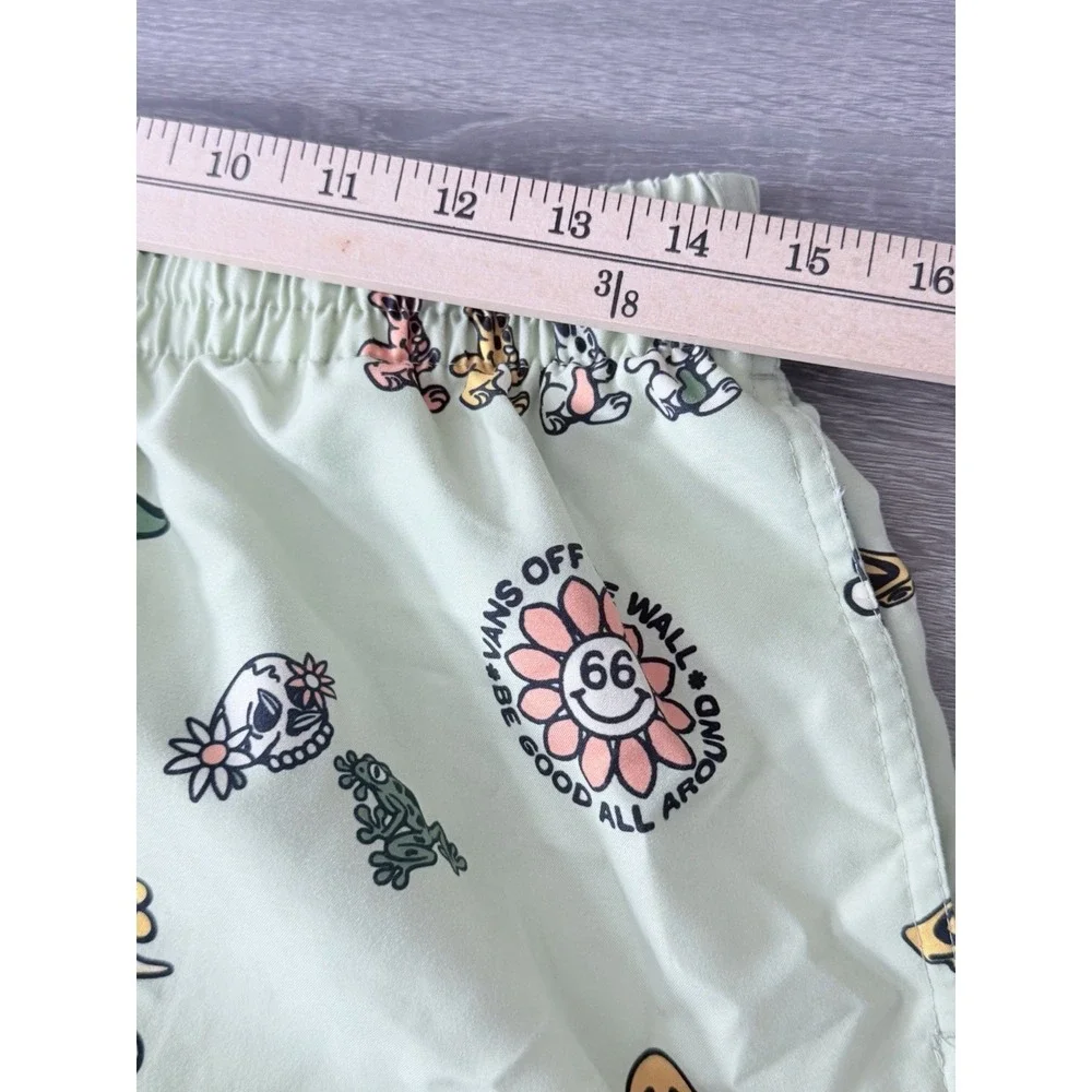 Vans Surf Volley Shorts Mens M‎ Green Peace Graphic Swim Trunks Beach 5